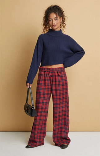 Pacsun red plaid pajama pants