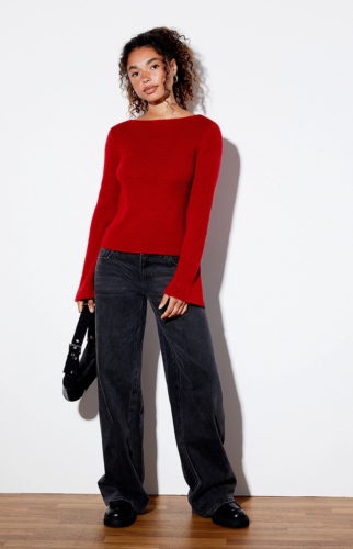 PACSUN red ribbed sweater