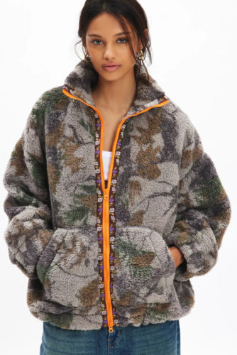 UO camo fleece jacket