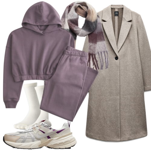 Cozy Sweatpants Coat Outfit