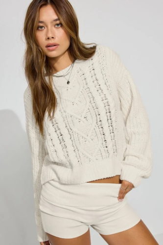 Garage chenille sweater shorts