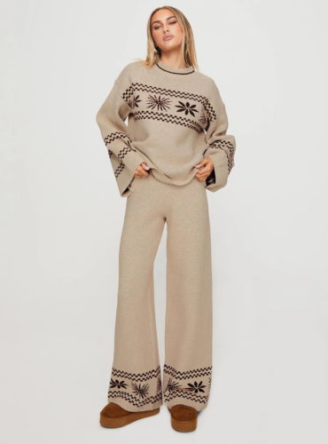 PP knit pants sweater