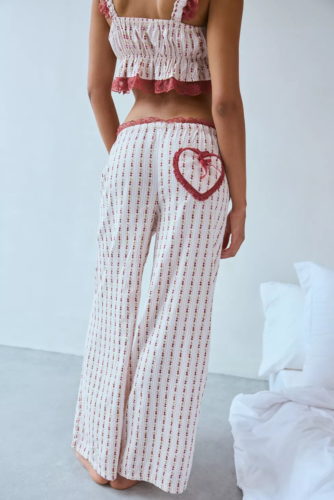 UO floral heart pocket pants