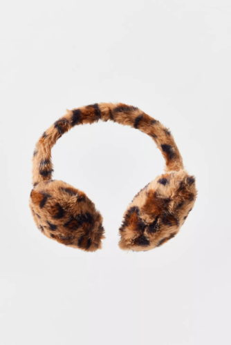 UO leopard heart earmuffs