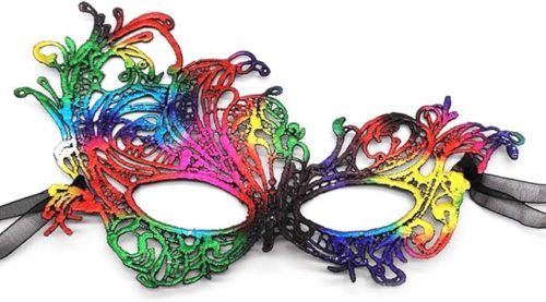 Mardi gras multicolored mask from amazon