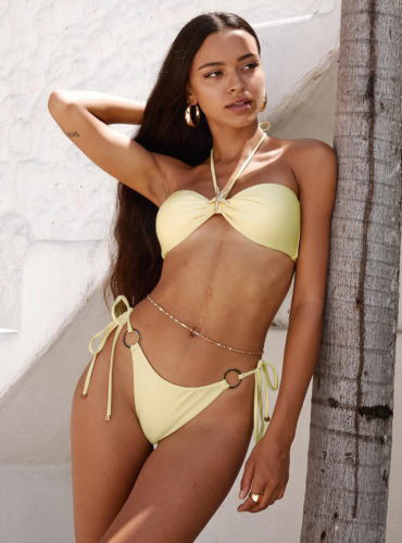 PP yellow starfish bikini.